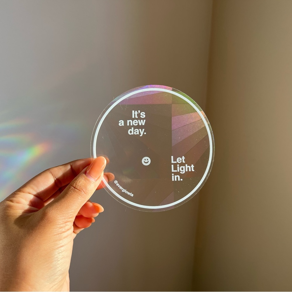 White Prism Sticker / Suncatcher Sticker